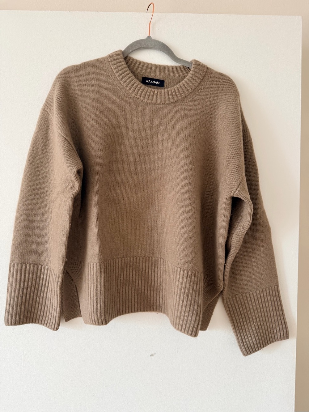 Naadam Women’s Crewneck Brown Pullover Sweater